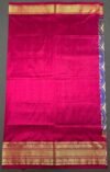 Pratista (ప్రతిష్ట): Pure handloom Pochampalli silk saree in periwinkle and majenta with Kanchipuram style border - Image 2