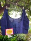 Indigo colour sleeveless blouse - Image 2