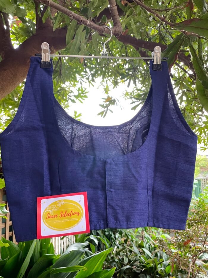 Indigo colour sleeveless blouse - Image 2
