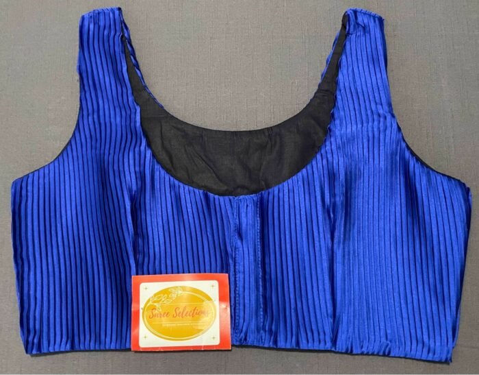 Royal Ink blue colour sleeveless blouse - Image 2