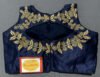 Navy Blue sleeveless blouse with attachable sleeves - Image 2