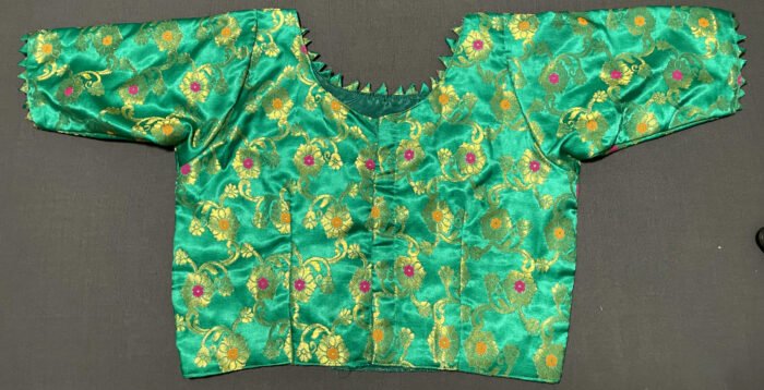 Green colour Brocade blouse - Image 1