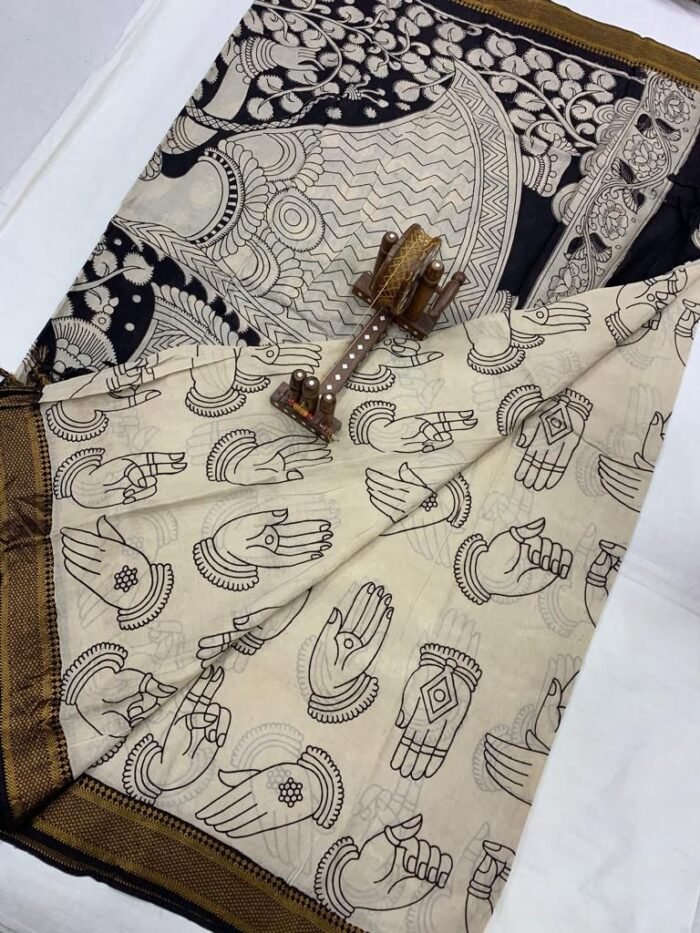 Akarsana (ఆకర్షణ) 22: Kalamkari prints in pure silk - Image 1