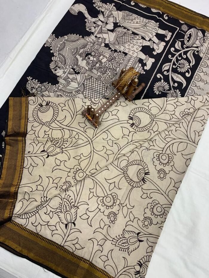 Akarsana (ఆకర్షణ) 20: Kalamkari prints in pure silk - Image 1