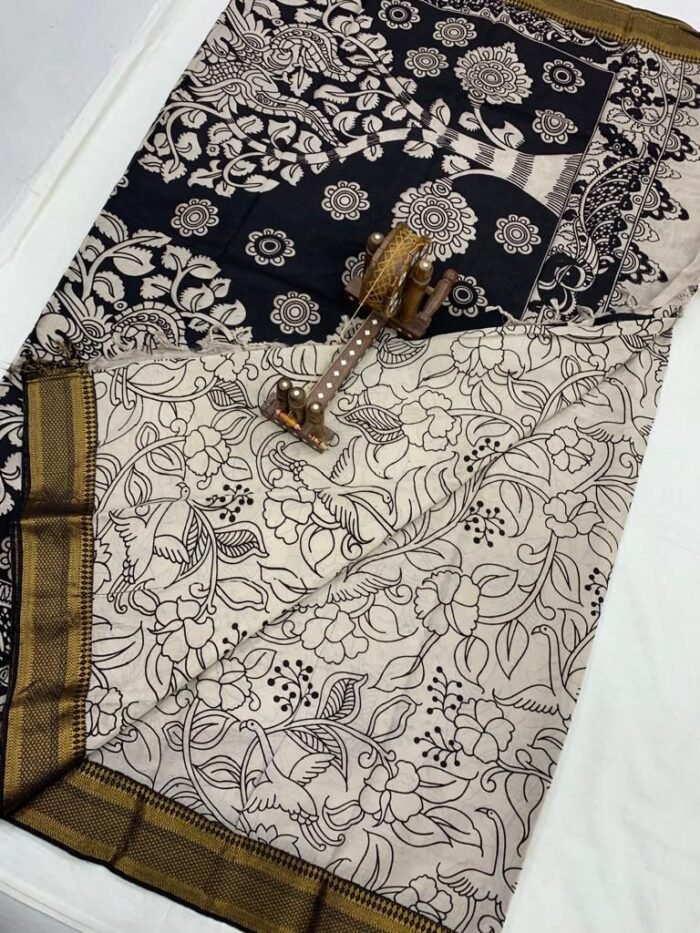Akarsana (ఆకర్షణ) 21: Kalamkari prints in pure silk - Image 1