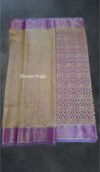 Handwoven Mysuru Silk Thread Brocade Saree in Purple - Image 2