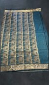 Handwoven Mysuru silk saree with embossed design body and woven head piece - Image 2