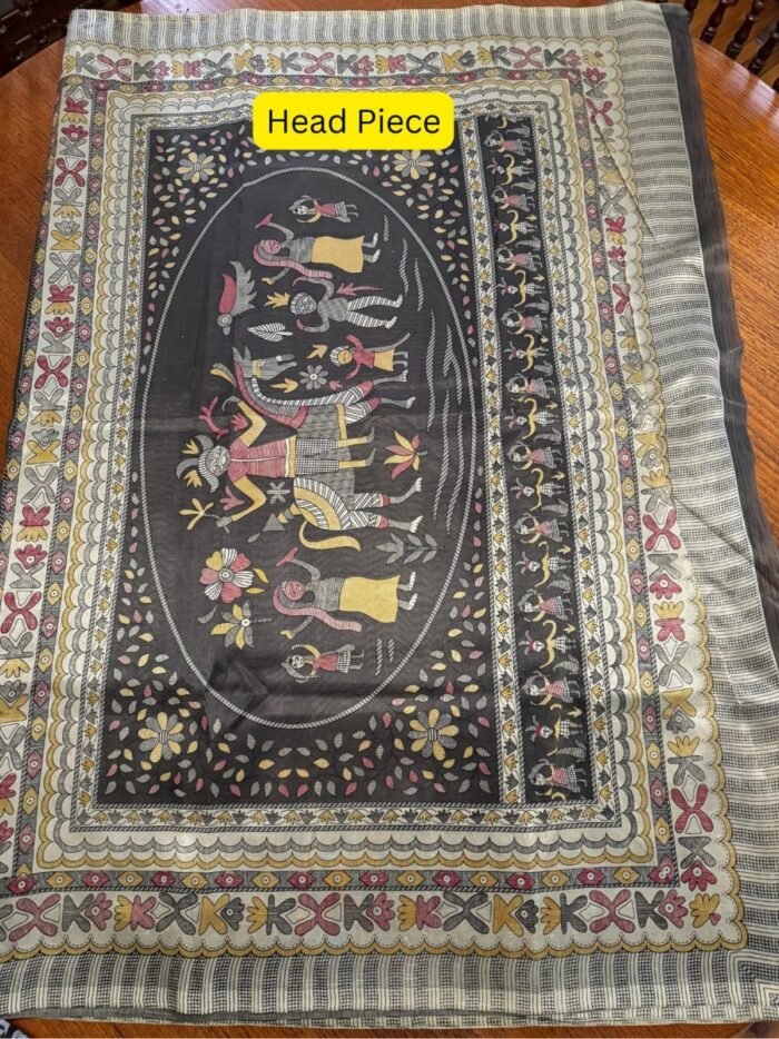Rupa (ರೂಪ) - 1 Handwoven Mysuru silk saree with digital prints - Image 2