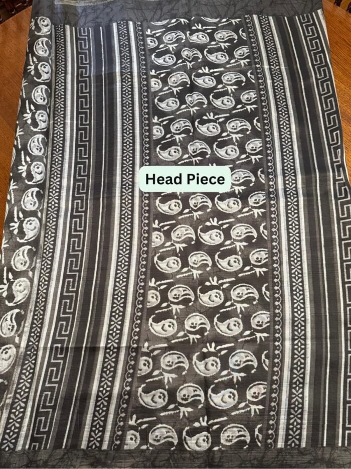 Rupa (ರೂಪ) - 2 Handwoven Mysuru silk saree with digital prints - Image 2