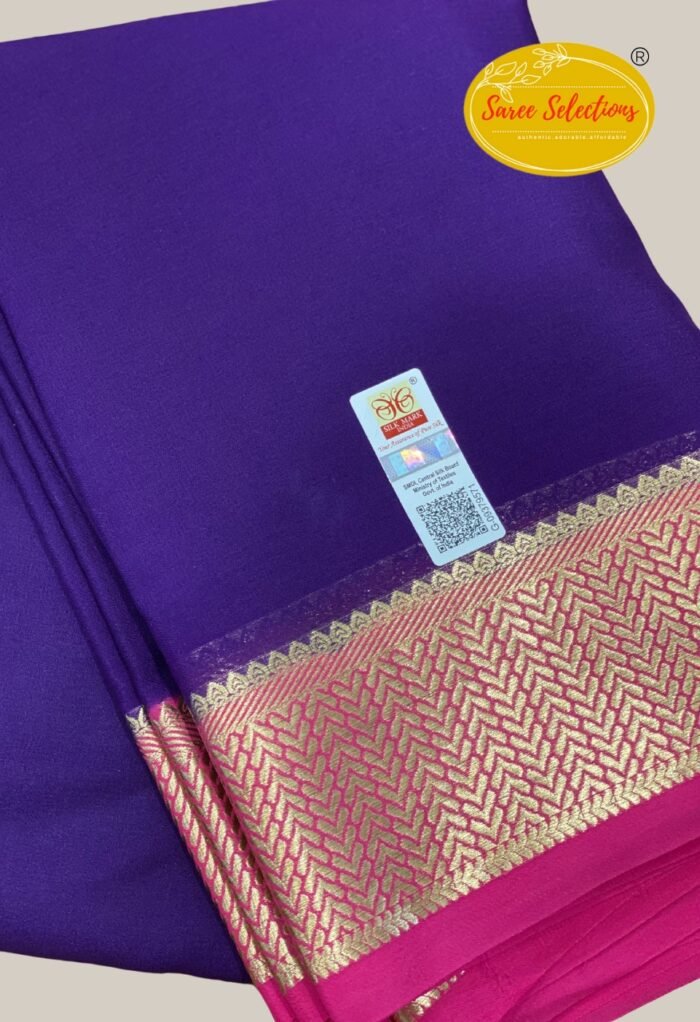 Rani-4 (ರಾಣಿ) Pure handloom traditional Mysuru silk saree - Image 3