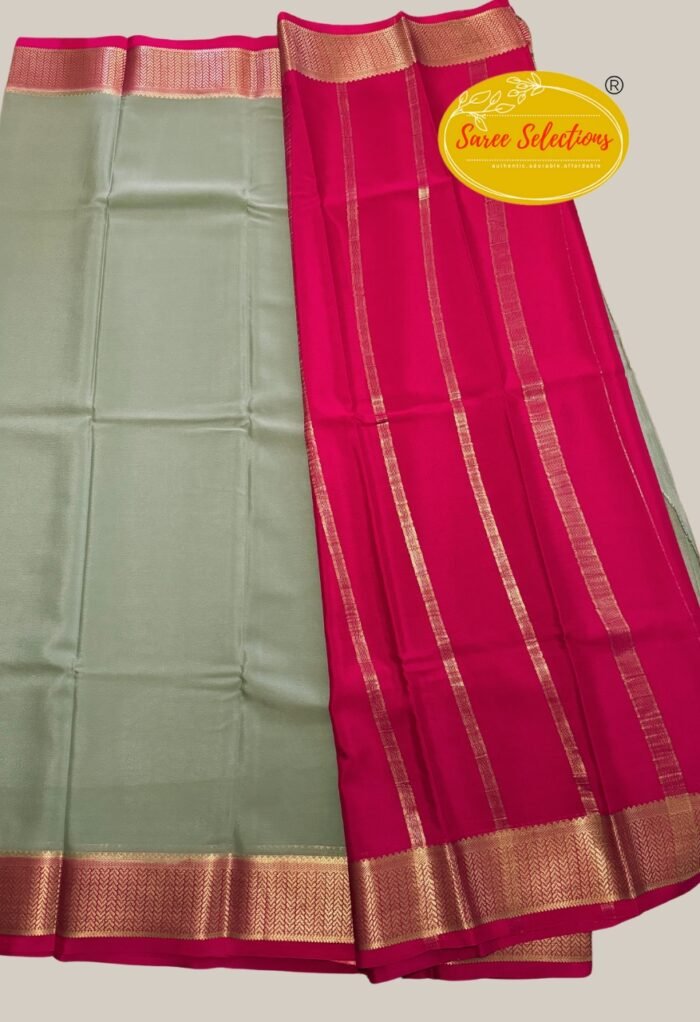 Rani-2 (ರಾಣಿ)Pure handloom traditional Mysuru silk saree - Image 1