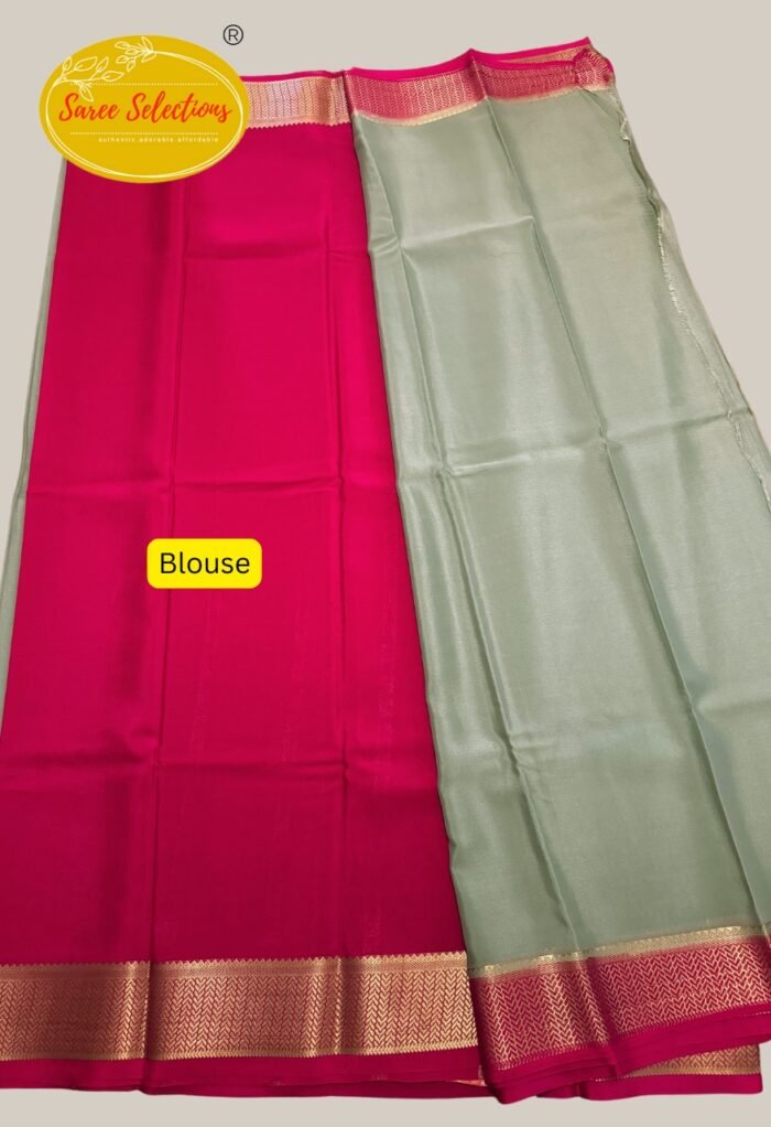 Rani-2 (ರಾಣಿ)Pure handloom traditional Mysuru silk saree - Image 2