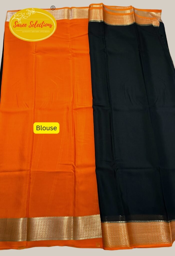 Rani-5 (ರಾಣಿ) Pure handloom traditional Mysuru silk saree - Image 3