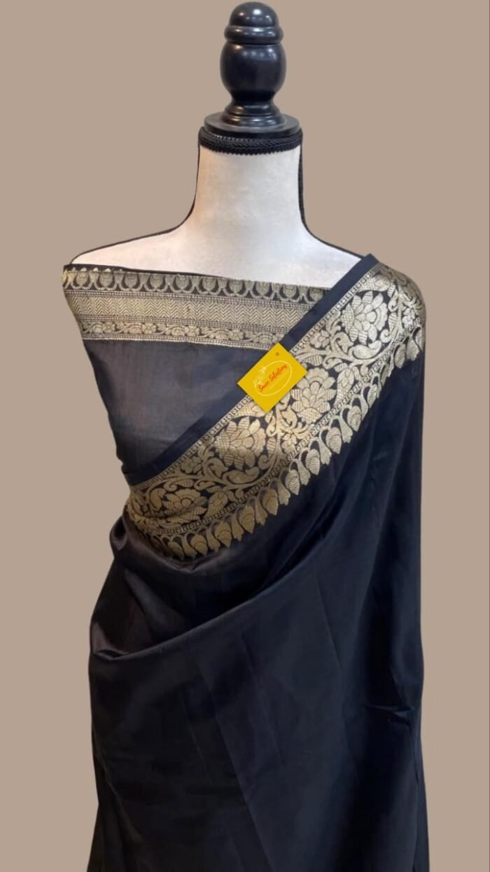Banarasi Warm Silk saree in Black - Image 1