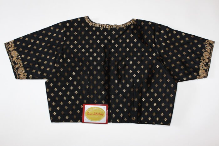 Black Brocade Blouse - Image 2