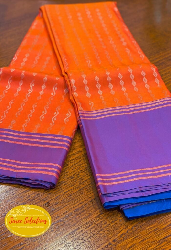 Chamanthi (சாமந்தி): Pure handloom Kanchipuram (Kanjivaram) silk saree - Image 1