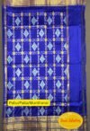 Pratista (ప్రతిష్ట): Pure handloom Pochampalli silk saree in pink and blue with Kanchipuram style border - Image 3
