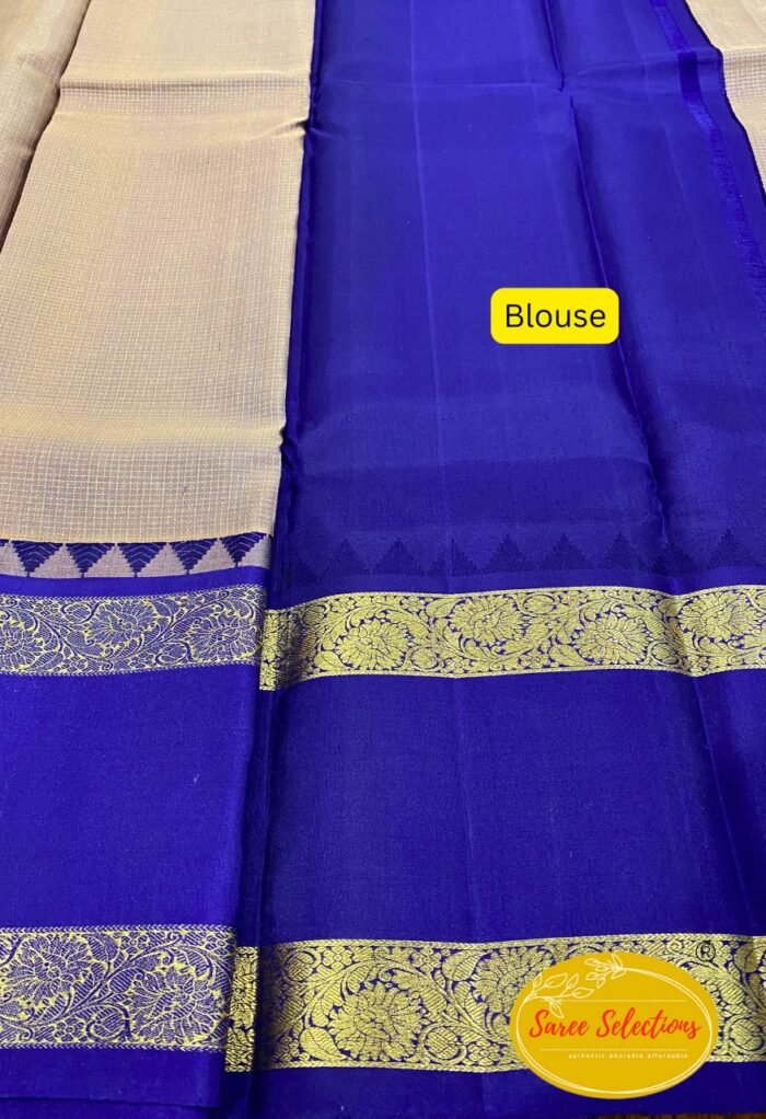 Suvarnam (சுவர்ணம்): Pure handloom Kanchipuram (Kanjivaram) silk saree - Image 3