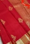 Mangalyam (மாங்கல்யம்): Pure handloom Kanchipuram (Kanjivaram) traditional red silk saree - Image 6