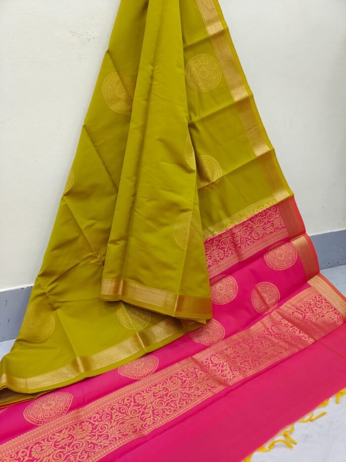 Mangalam (మంగళం) 6: Pure Mangalagiri handloom silk saree - Image 1