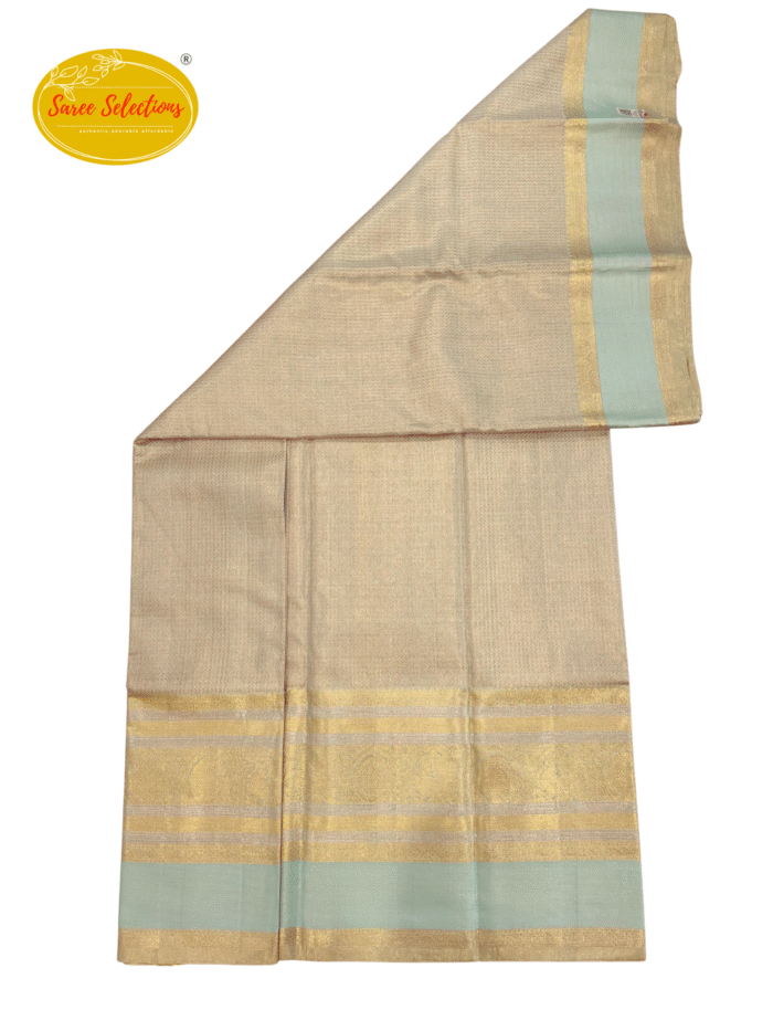 Golden Sea (బంగారు సముద్రం): Pure handloom Kanchipuram (Kanjivaram) Tissue silk saree - Image 2