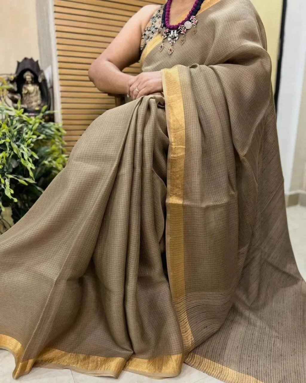 A26086 Abha 2 (आभा): Bhagalpuri Kota Doria saree - Image 1