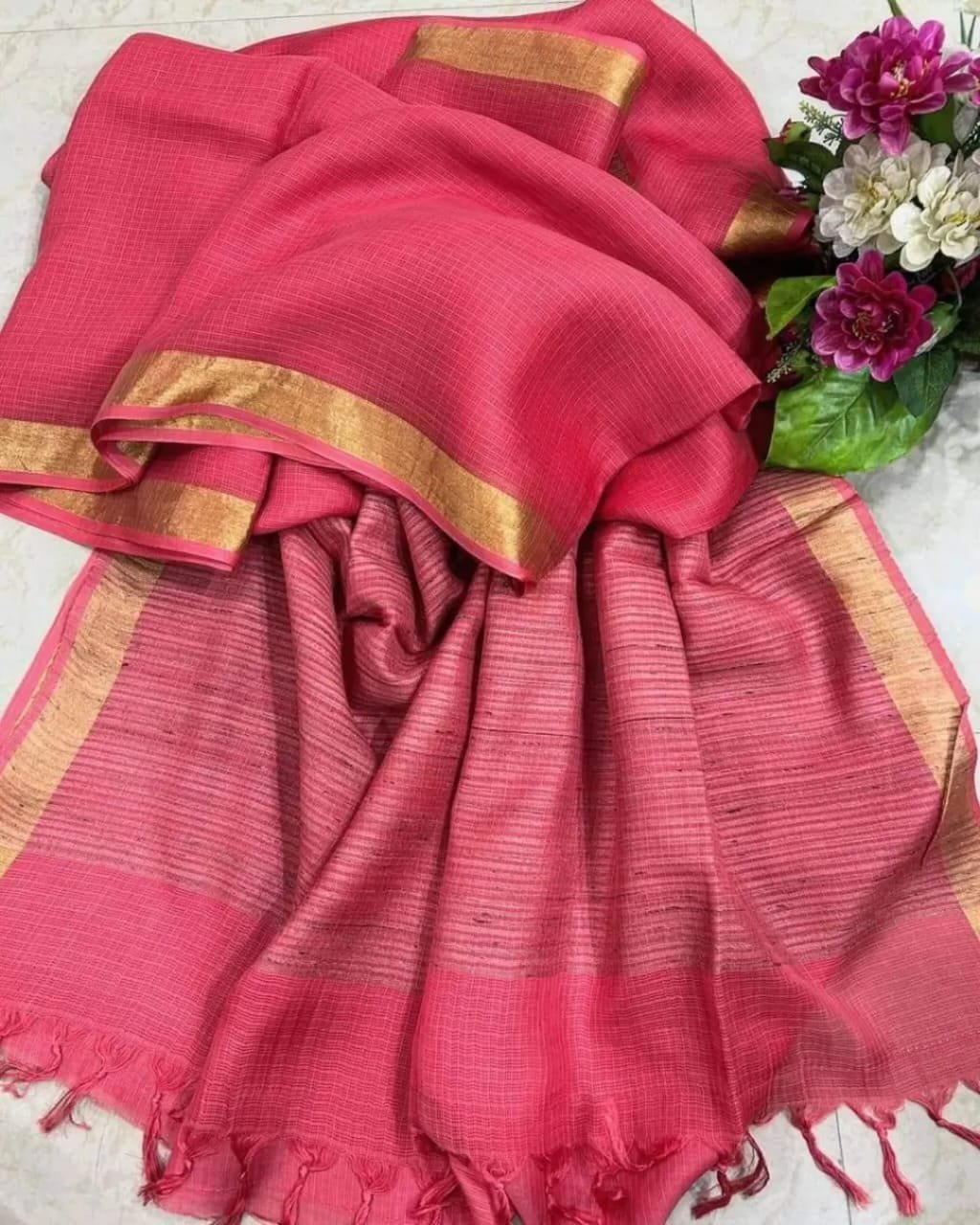 A26087 Abha 3 (आभा): Bhagalpuri Kota Doria saree - Image 1