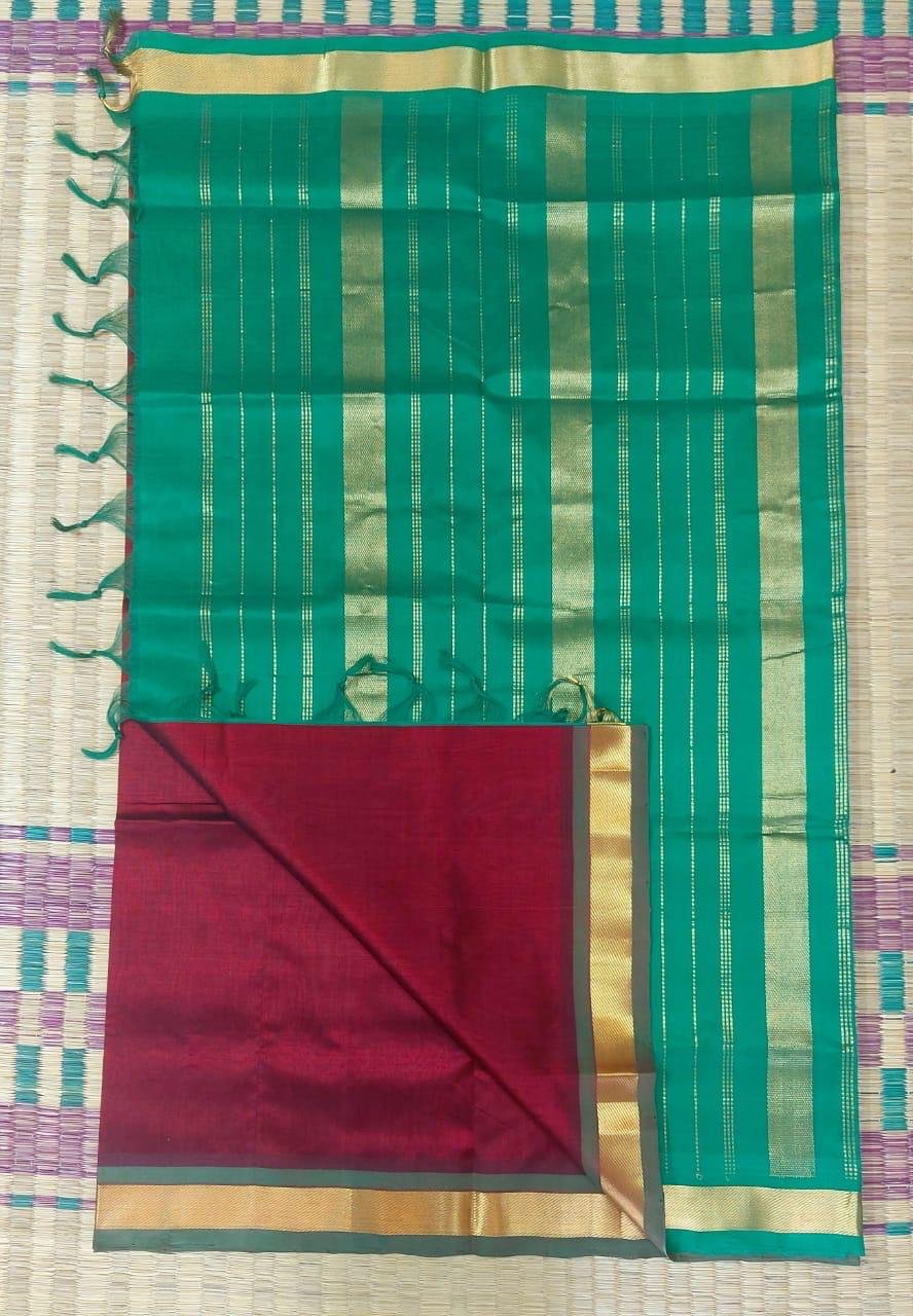 A26152 Poonguzhali 4 (பூங்குழலி): Pure handloom kanchipuram SICO saree - Image 1